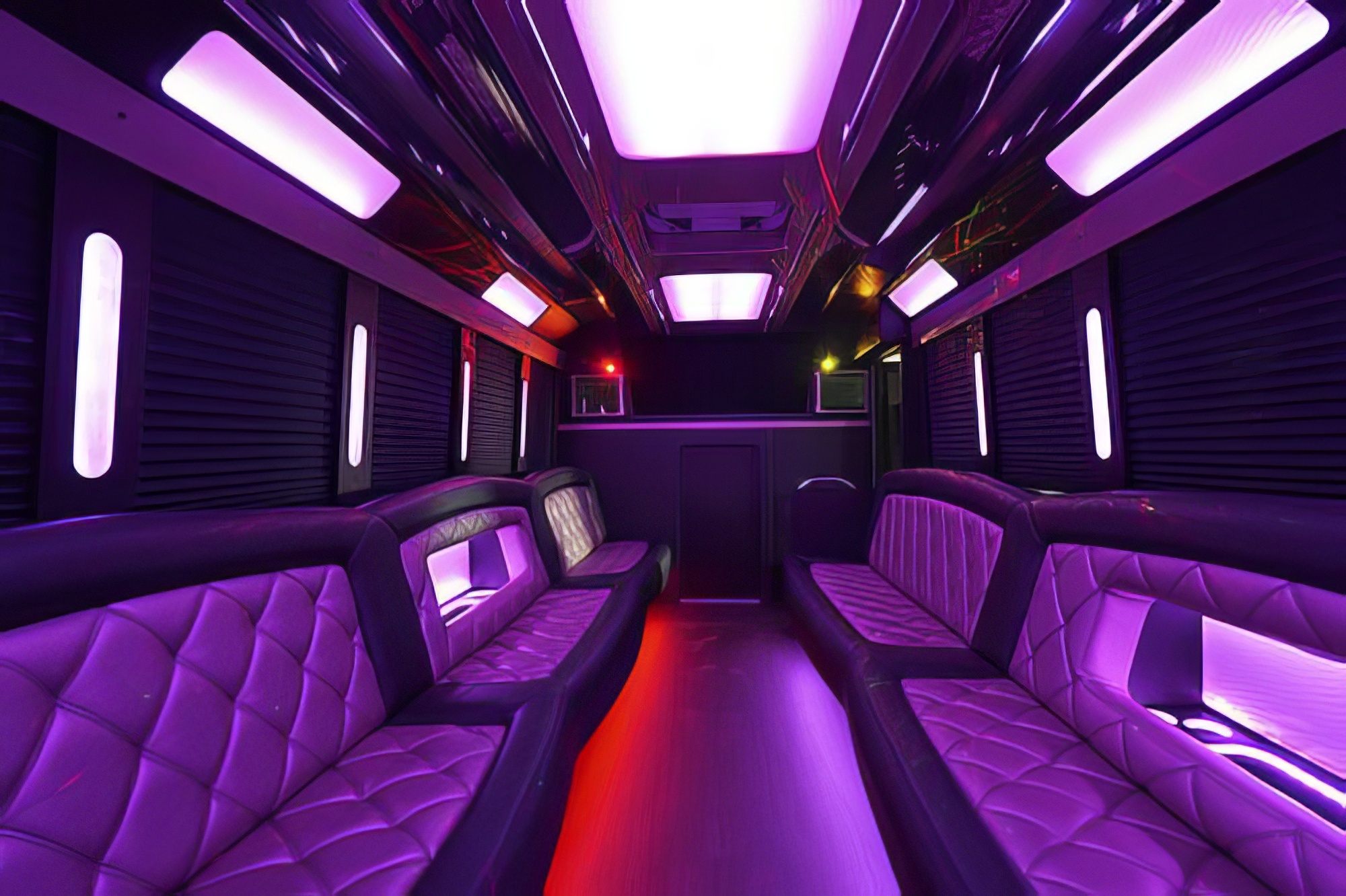 Perfect amenities in a party bus