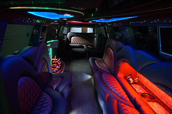 Cup holders in a limo
